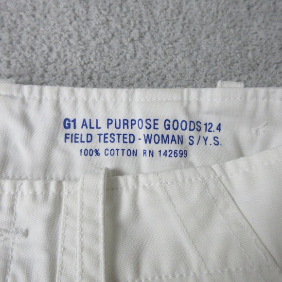 G1 All Purpose Goods White Shorts Women's Size 2 Classic 100% Cotton - Picture 8 of 11